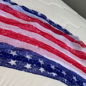 Patriotic Red, White, and Blue Scarf America USA Infinity